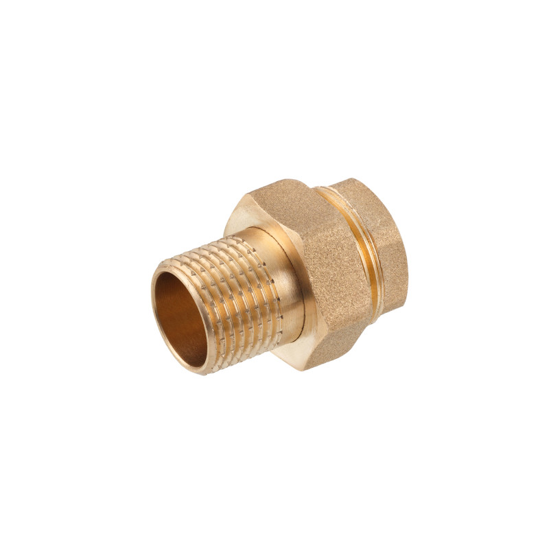 Згін-американка пряма полегшина LexLine 1/2" ВЗ під конус латунна УК0811-1В