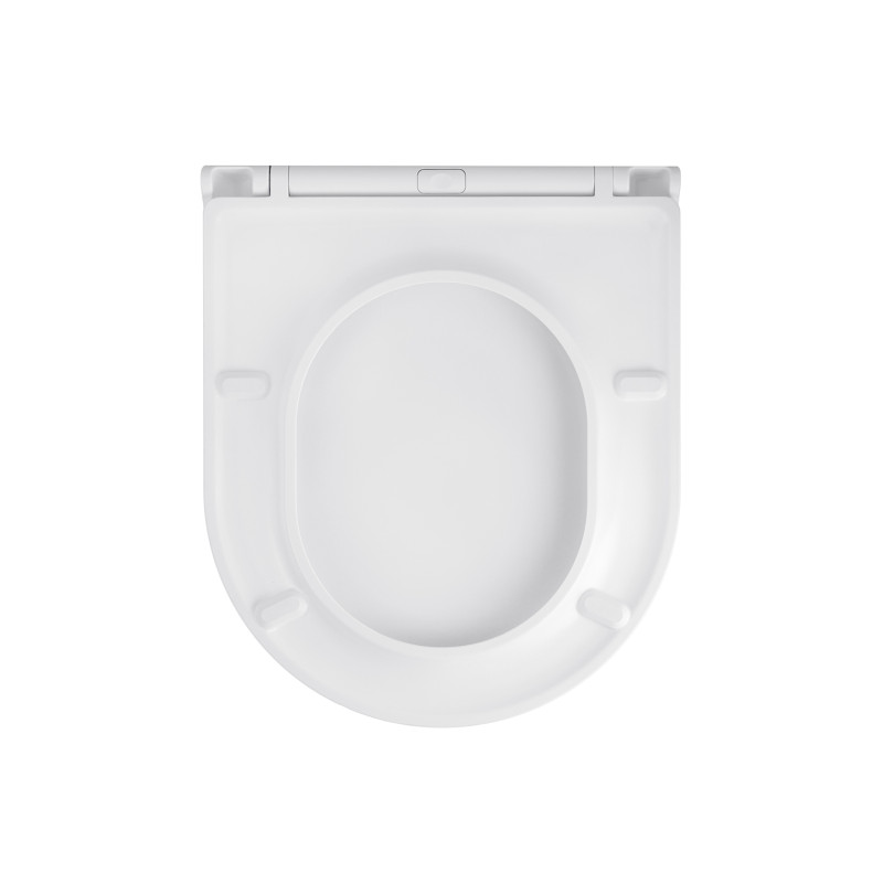 Унітаз підвісний безобідковий Kroner Harz WHI493736 RIMLESS з сидінням Slim Duroplast / Soft-close / Quick relase (KH493736WHIR)