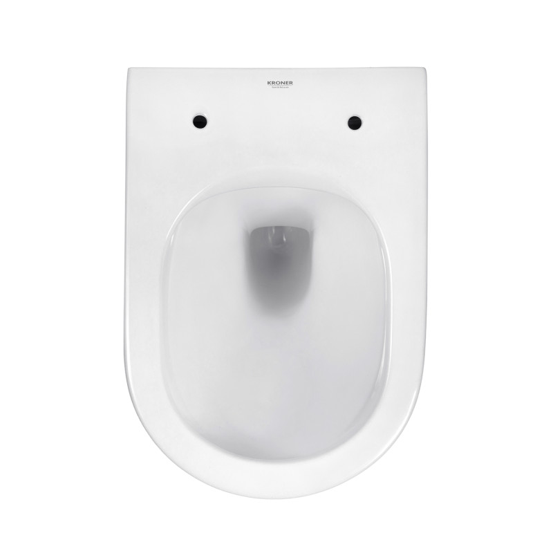 Унітаз підвісний безобідковий Kroner Armada WHI513636 RIMLESS з сидінням Slim Duroplast / Soft-close / Quick relase (KA513636WHIR)