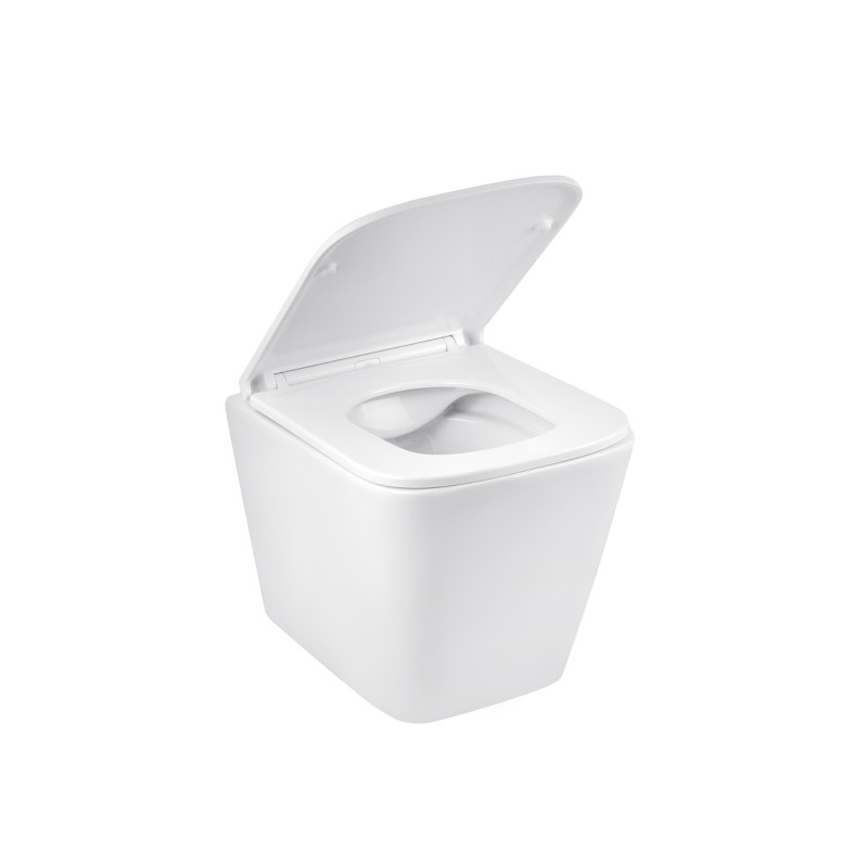 Унітаз підвісний безобідковий Kroner Eifel WHI493436 RIMLESS з сидінням Slim Duroplast / Soft-close / Quick relase (KE493436WHIR)