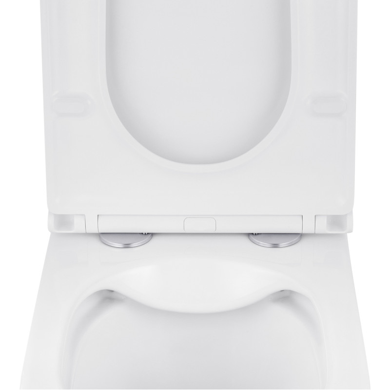 Унітаз підвісний безобідковий Kroner Eifel WHI493436 RIMLESS з сидінням Slim Duroplast / Soft-close / Quick relase (KE493436WHIR)