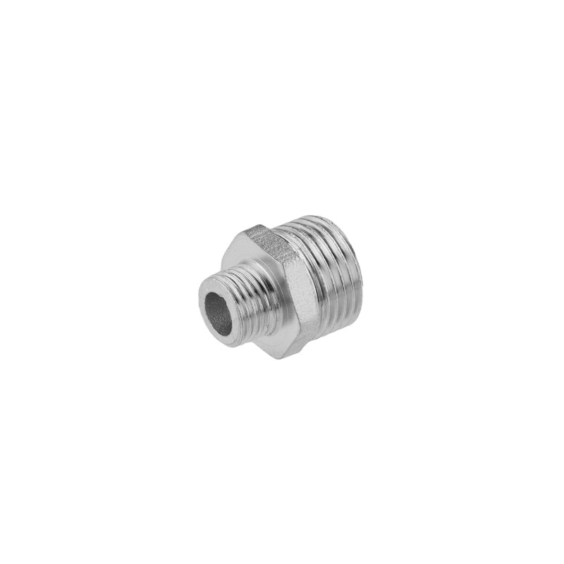 Ніпель перехідний посилений LexLine 1/2"х1/4" ЗЗ нікельований НК0541-Вн