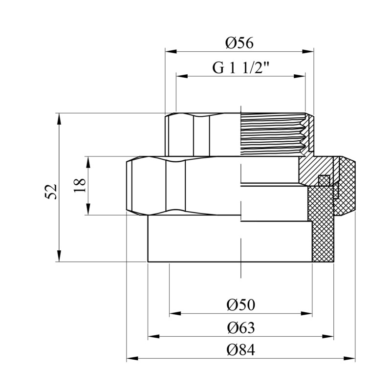 Американка PPR Baux 50х1 1/2" РВ