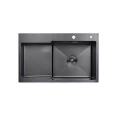 Кухонна мийка Kroner KRP Schwarze - 7848RHM PVD (3.0/1.0 мм)
