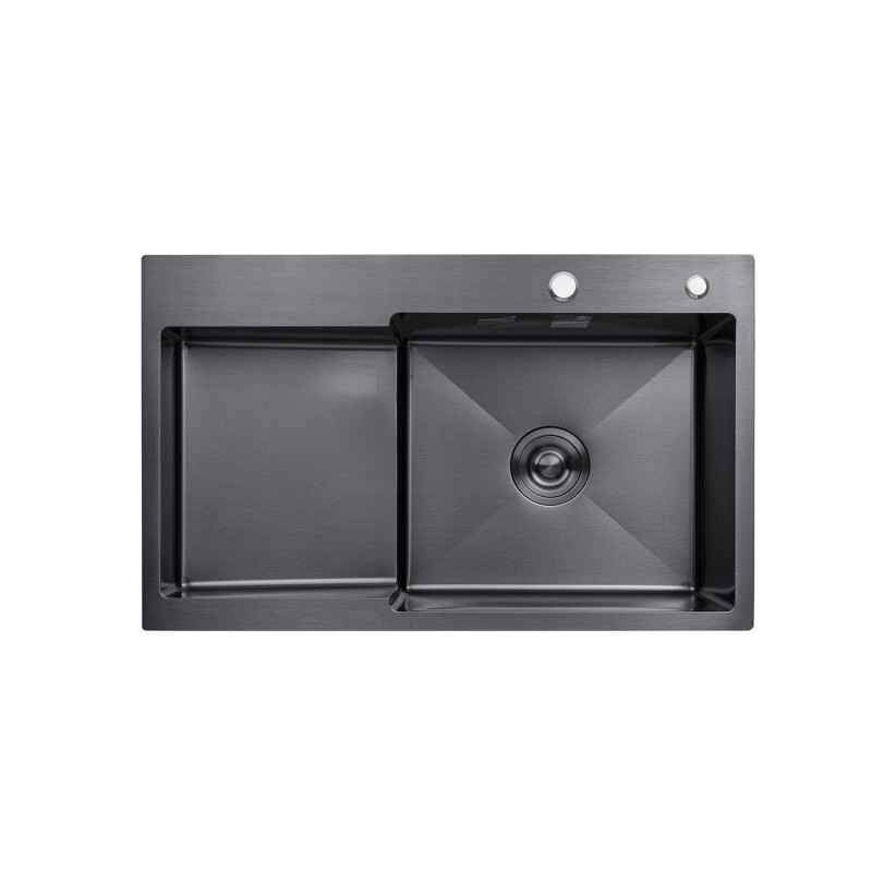 Кухонна мийка Kroner KRP Schwarze - 7848RHM PVD (3.0/1.0 мм)