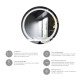 Дзеркало Kroner KRP Spiegel R1 - 6060 з LED-підсвічуванням та антизапотіванням