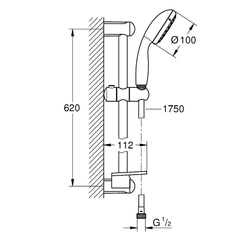 Душовий гарнітур Grohe New Tempesta 100 27926001