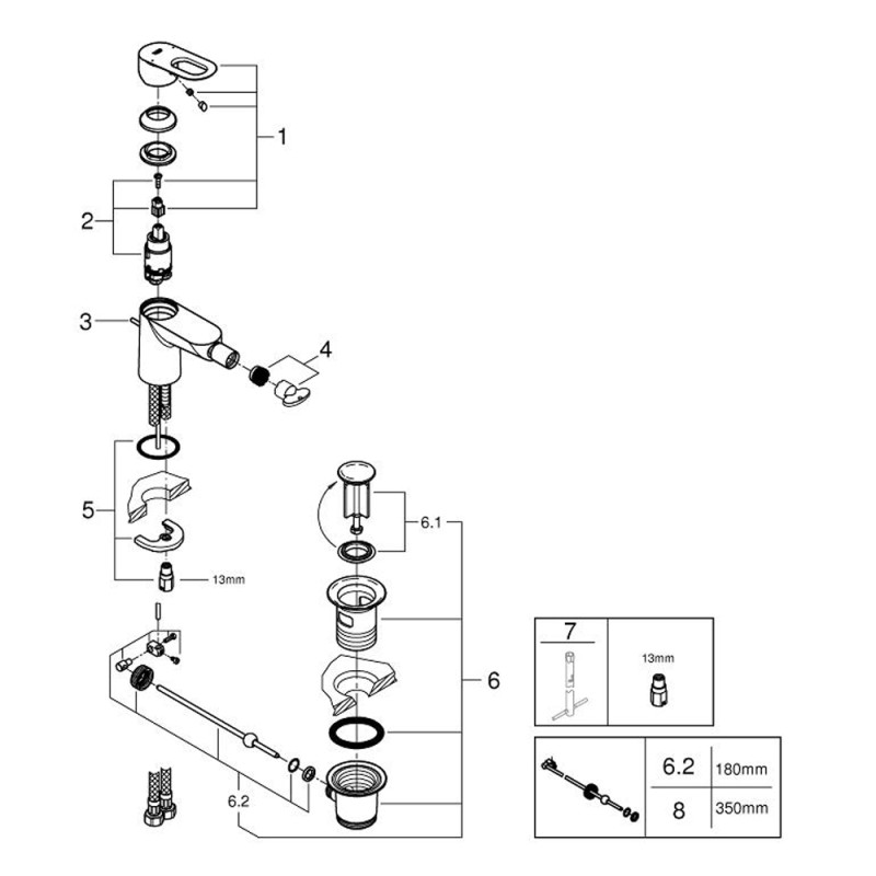 Змішувач для біде Grohe BauLoop 23338000