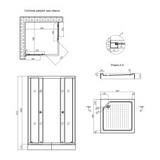 Душова кабіна Agua Elposo-Q.S.F.D.90x90 см