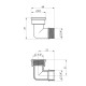 Кутник посилений LexLine 3/4" ВЗ латунний УК0120-1-В