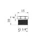 Заглушка посилена LexLine 1/4" РЗ латунна УК1019-В