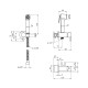 Набор 3 в 1 душова система Kroner Armada-C064K + змішувач Hagen-C010 + змішувач Bidet-C082