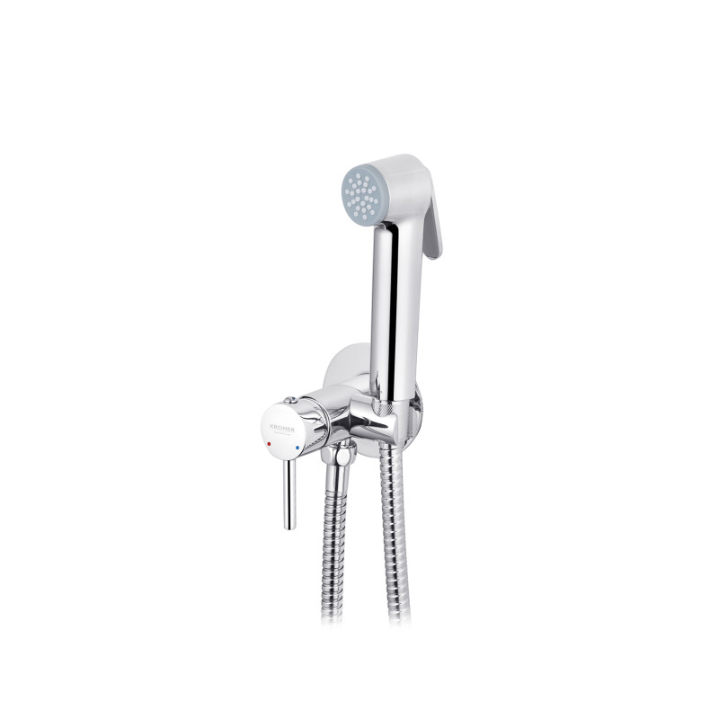 Набор 3 в 1 душова система Kroner Armada-C064K + змішувач Hagen-C010 + змішувач Bidet-C082
