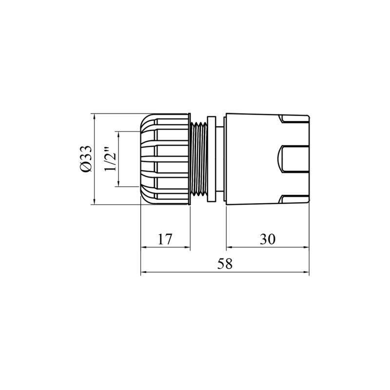 Конектор Bradas Standart Gold Line 1/2" GL5809P
