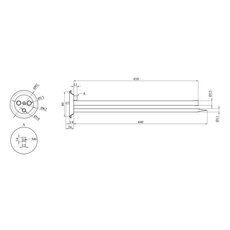 Колба фланець для сухих ТЕНів Kroner Flacher OLD 31300363