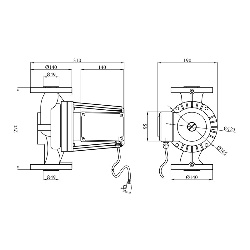 Насос циркуляційний Forwater WRS 50/1100-F (Grundfos)