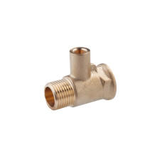 Трійник посилений LexLine 1/2"х1/2''хМ10 ЗВВ латунний УК0243-В