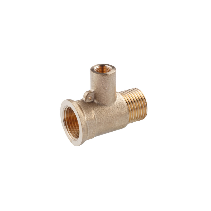 Трійник посилений LexLine 1/2"х1/2''хМ10 ЗВВ латунний УК0243-В