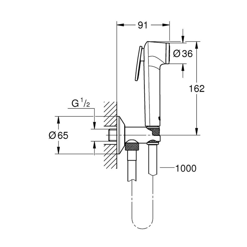 Набір для гігієнічного душу Grohe Tempesta-F Trigger Spray 30 26358000