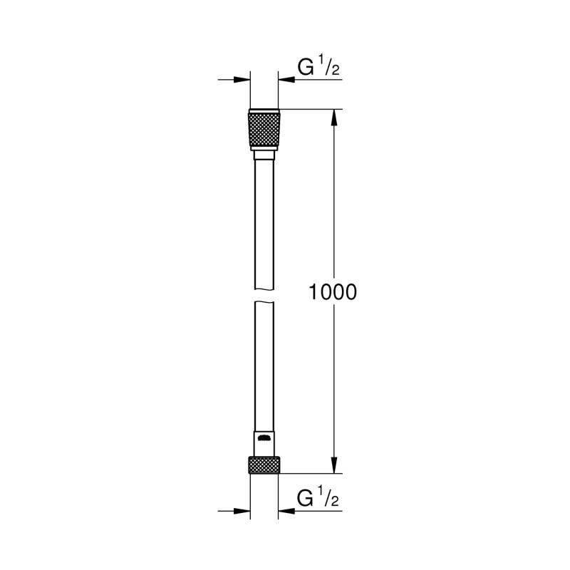 Шланг для душу Grohe VitalioFlex Silver TwistStop 1000 мм 22111000
