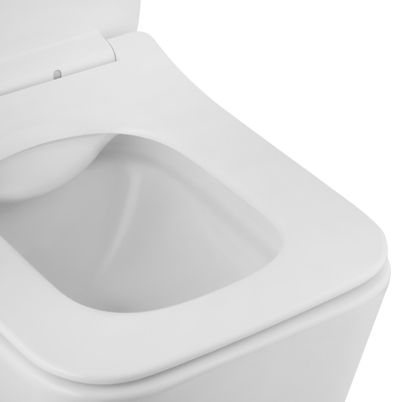 Унітаз підвісний безобідковий Kroner Eifel WHI523629 RIMLESS з сидінням (KE523629WHIR)