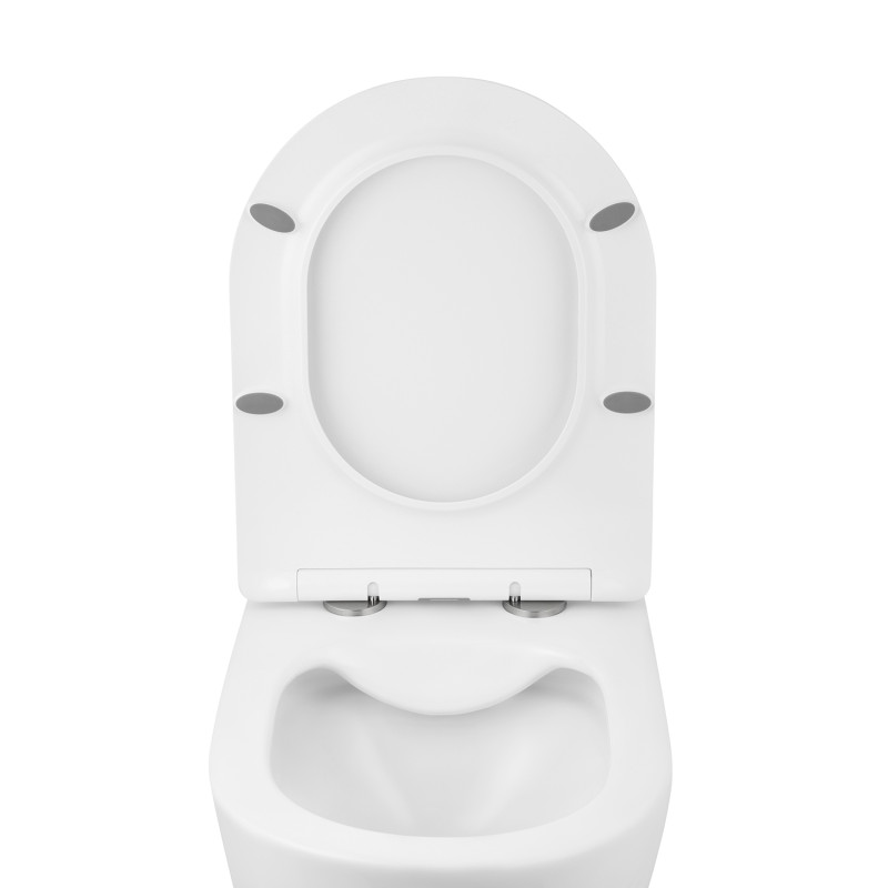 Унітаз підвісний безобідковий Kroner Harz WHI523632 RIMLESS з сидінням (KH523632WHIR)