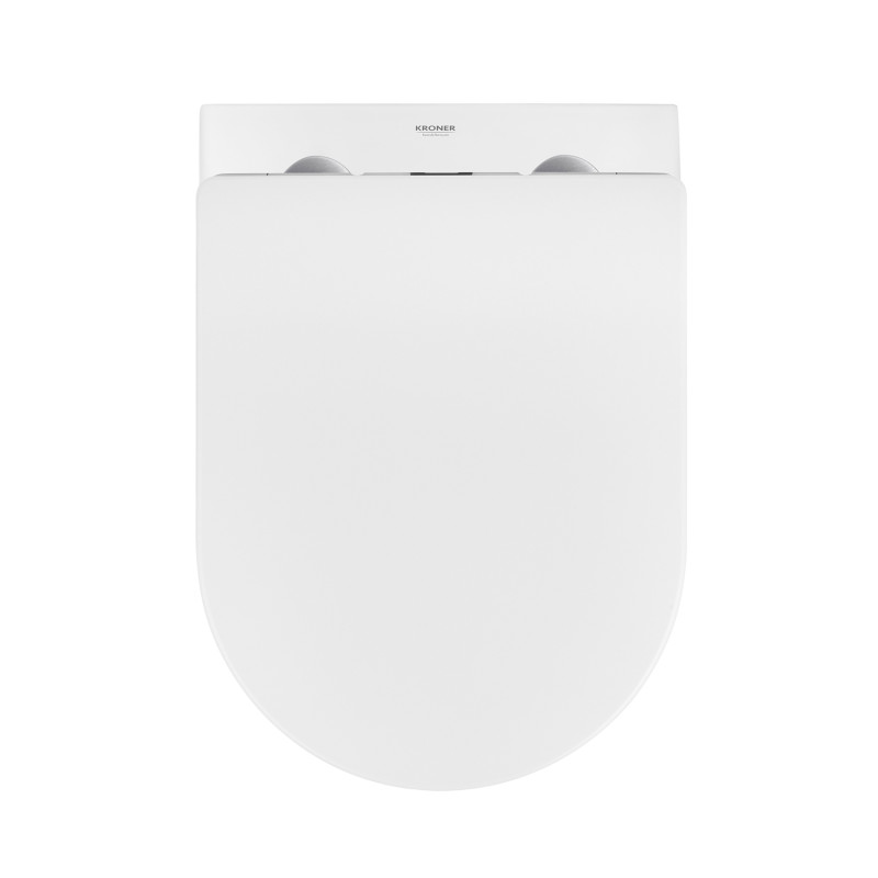 Унітаз підвісний безобідковий Kroner Harz WHI523632 RIMLESS з сидінням (KH523632WHIR)