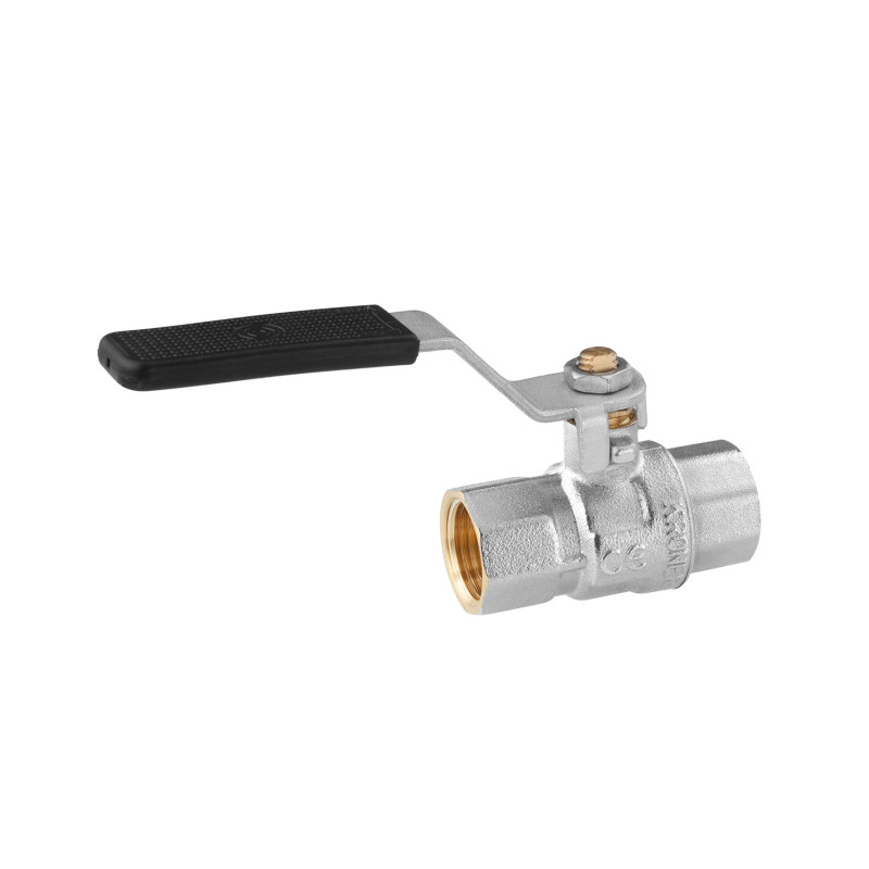 Кран кульовий Kroner 1/2" ВВ PN40 ручка, нікельований