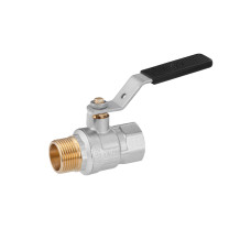 Кран кульовий Kroner 3/4" ВЗ PN40 ручка, нікельований
