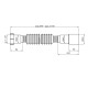 Гофротруба Agua GN46 1 1/2''х40/50 мм 460-1100 мм з накидною гайкою