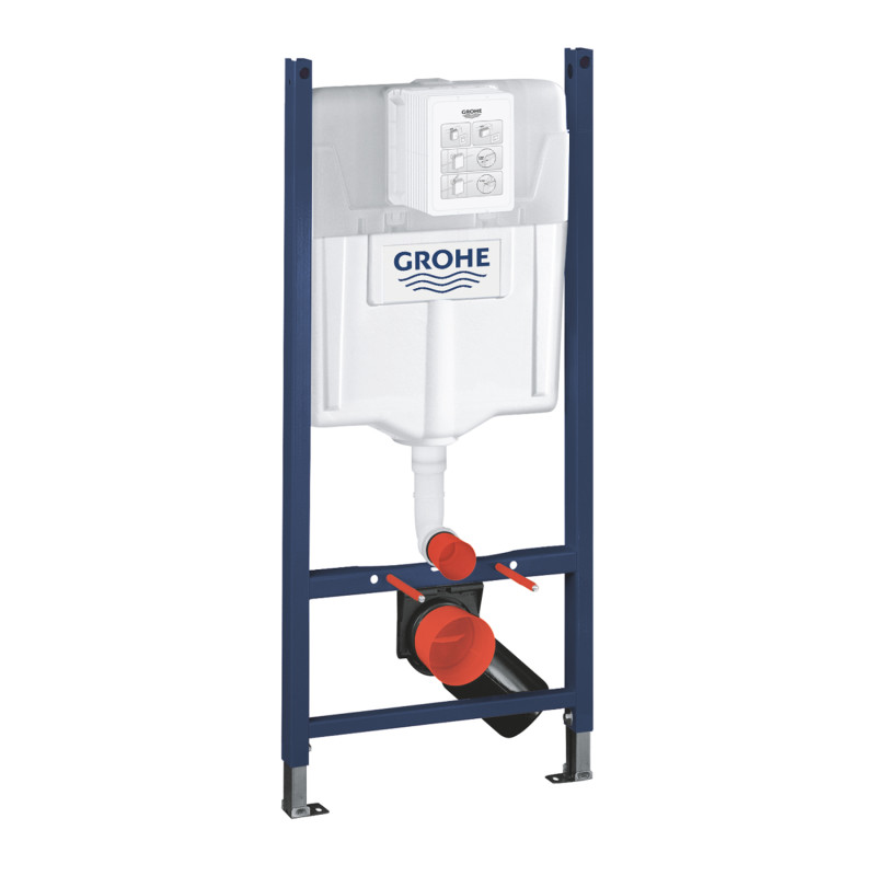 Комплект 4 в 1: Інсталяція GROHE Solido 3 в 1 3884966Q + Унітаз безобідковий Kroner Armada WHI513636 RIMLESS з сидінням Slim Duroplast / Soft-close / Quick relase KA513636WHIR (3884966KA513636)