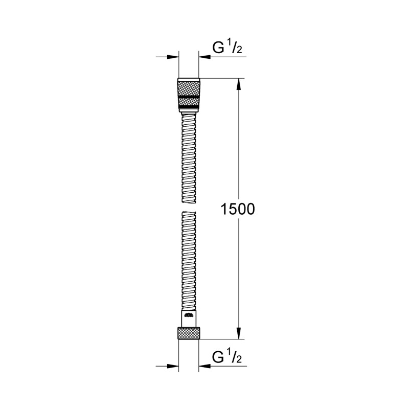 Шланг для душу Grohe VitalioFlex Long-Life TwistStop 1500 мм 22101000