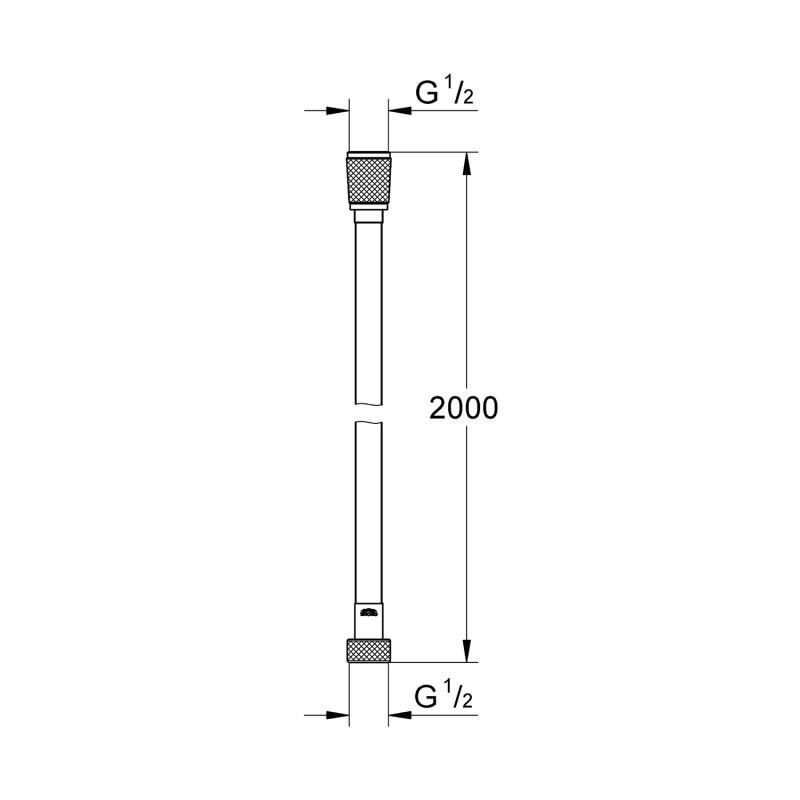 Шланг для душу Grohe VitalioFlex Silver TwistStop 2000 мм 27507001