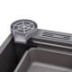 Кухонна мийка Kroner KRP Schwarze - SET7545NG PVD (3.0/0.8 мм)