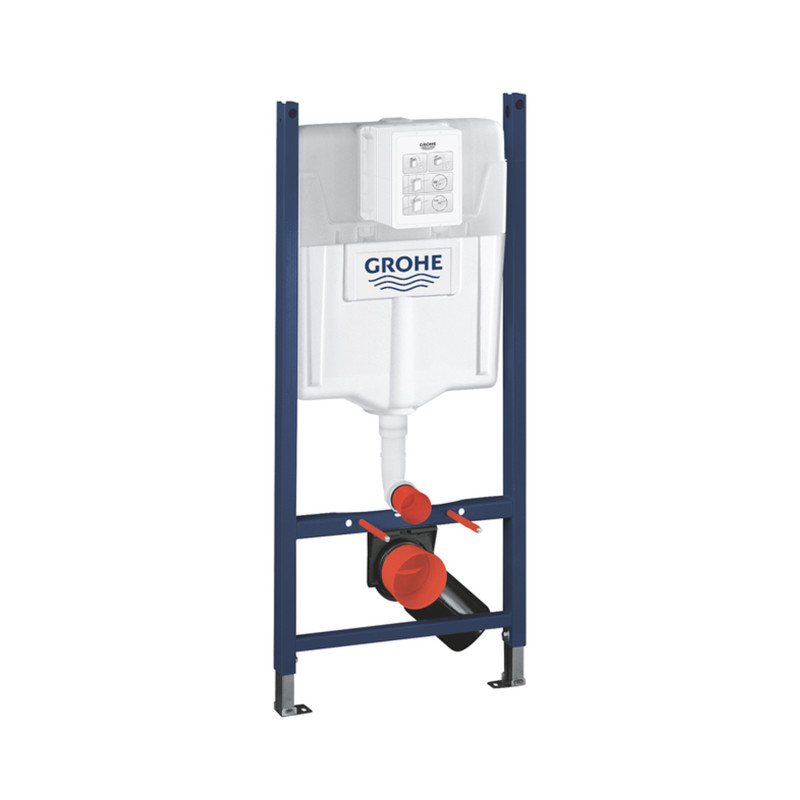Комплект 4 в 1: Інсталяція GROHE Solido  3 в 1 3884966Q + Унітаз безобідковий Kroner Harz WHI523632 RIMLESS з сидінням Slim Duroplast / Soft-close / Quick relase KH523632WHIR (3884966KH523632)