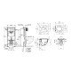 Комплект 4 в 1: Інсталяція Grohe Rapid SL 3 в 1 38772001 + Унітаз безободковий Kroner Harz WHI483632 TORNADO з сидінням Slim Duroplast / Soft-close / Quick relase KH483632WHIT (38772001KH483632)