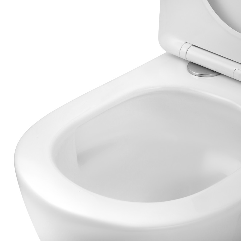 Комплект 4 в 1: Інсталяція Grohe Rapid SL 3 в 1 38772001 + Унітаз безободковий Kroner Harz WHI483632 TORNADO з сидінням Slim Duroplast / Soft-close / Quick relase KH483632WHIT (38772001KH483632)