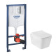 Комплект 4 в 1: Інсталяція Grohe Rapid SL 3 в 1 38772001 + Унітаз безободковий Kroner Eifel WHI523629 RIMLESS з сидінням Slim Duroplast / Soft-close / Quick relase KE523629WHIR (38772001KE523629)