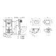Комплект 4 в 1: Інсталяція Grohe Rapid SL 3 в 1 38772001 + Унітаз безободковий Kroner Harz WHI523632 RIMLESS з сидінням Slim Duroplast / Soft-close / Quick relase KH523632WHIR (38772001KH523632)
