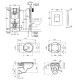 Комплект 4 в 1: Інсталяція GROHE Solido 3 в 1 3884966Q + Унітаз безобідковий Kroner Oker WHI533536 RIMLESS з сидінням Slim Duroplast / Soft-close / Quick relase KO533536WHIR (3884966KO533536)