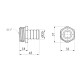 Штуцер LexLine 1" РЗ, D=20 мм латунний УК0010-0