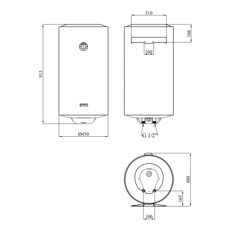 Водонагрівач Ariston Superlux 100V 1,5K EU2 з мокрим ТЕНом 4015006