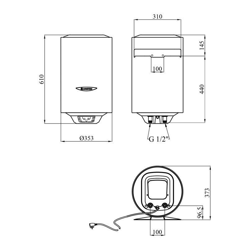 Водонагрівач Ariston Slim PRO1 ECO 30V 1,8K PL EU з мокрим ТЕНом 3626458