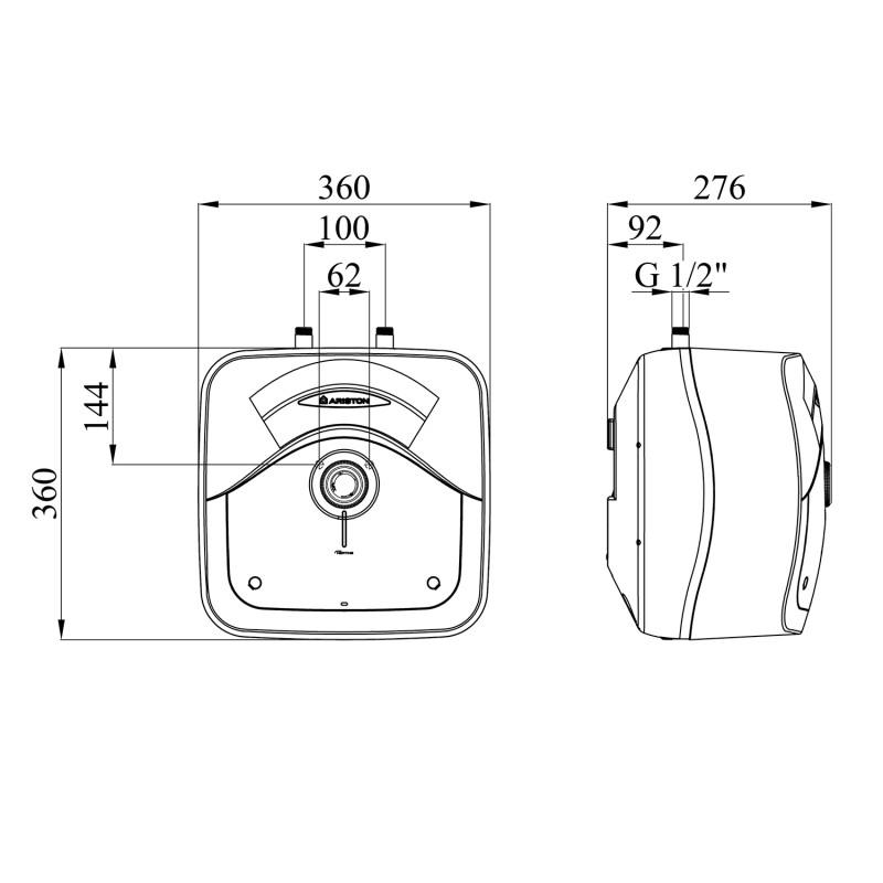 Водонагрівач Ariston Andris Rs 10U/3 з мокрим ТЕНом 3100632