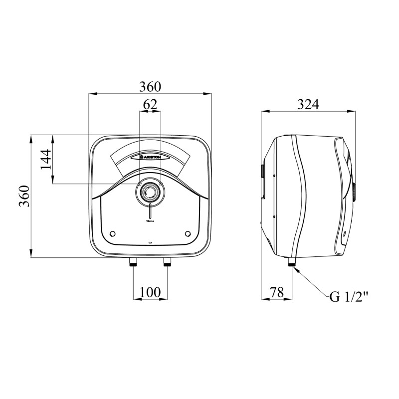 Водонагрівач Ariston Andris Rs 15/3 з мокрим ТЕНом 3100633