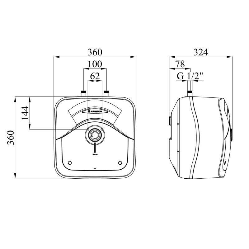 Водонагрівач Ariston Andris Rs 15U/3 з мокрим ТЕНом 3100634