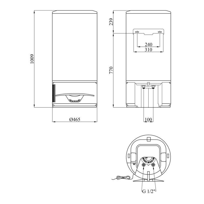 Водонагрівач Ariston Lydos Hybrid 80 WI-FI з мокрим ТЕНом 3629064