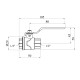 Кран кульовий WaGa 1/2" ВВ PN40 ручка, нікельований