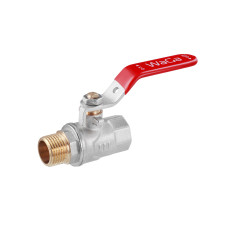 Кран кульовий WaGa 1/2" ВЗ PN40 ручка, нікельований