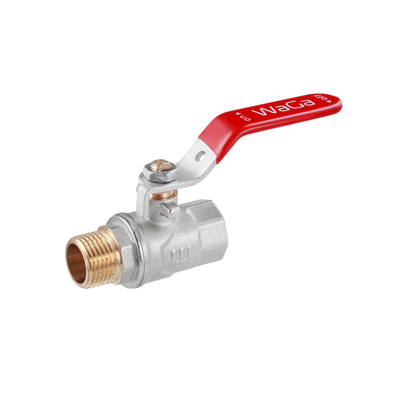 Кран кульовий WaGa 1/2" ВЗ PN40 ручка, нікельований